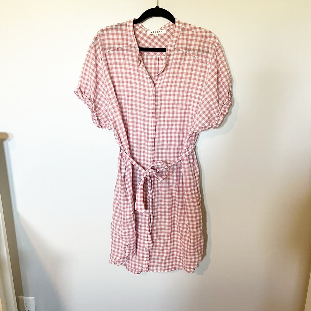 XiRENA Pink Gingham Mini Dress